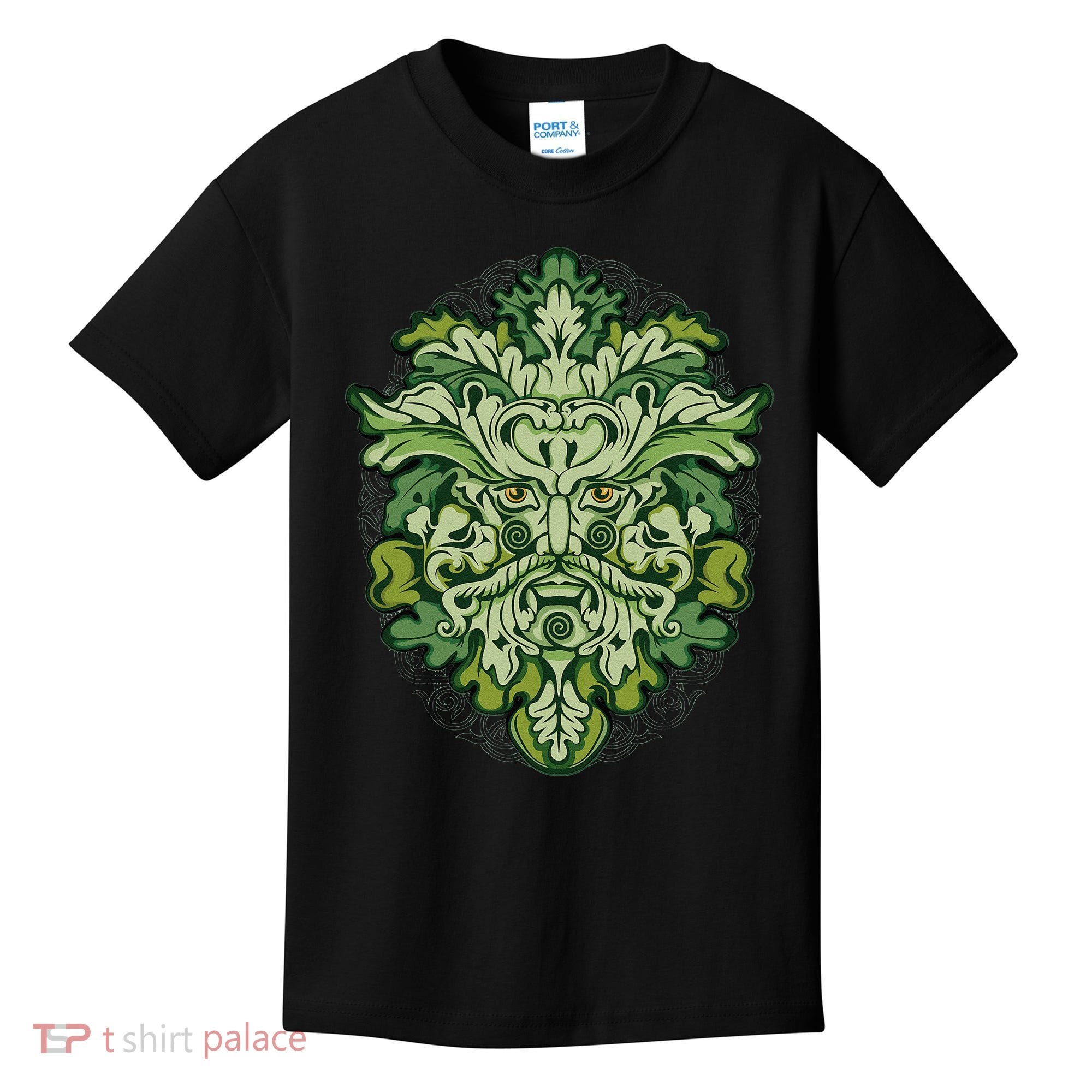 Celtic Green Man Pagan Irish Scottish Mythology God Kids T-Shirt