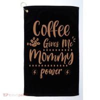Coffee Gives Me Mommy Power Golf Towel thumb 0