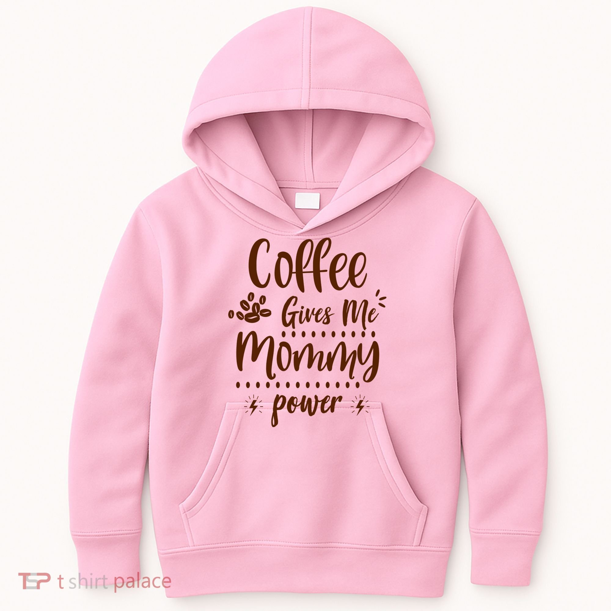 Coffee Gives Me Mommy Power Kids Hoodie