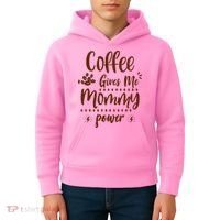 Coffee Gives Me Mommy Power Kids Hoodie thumb 4