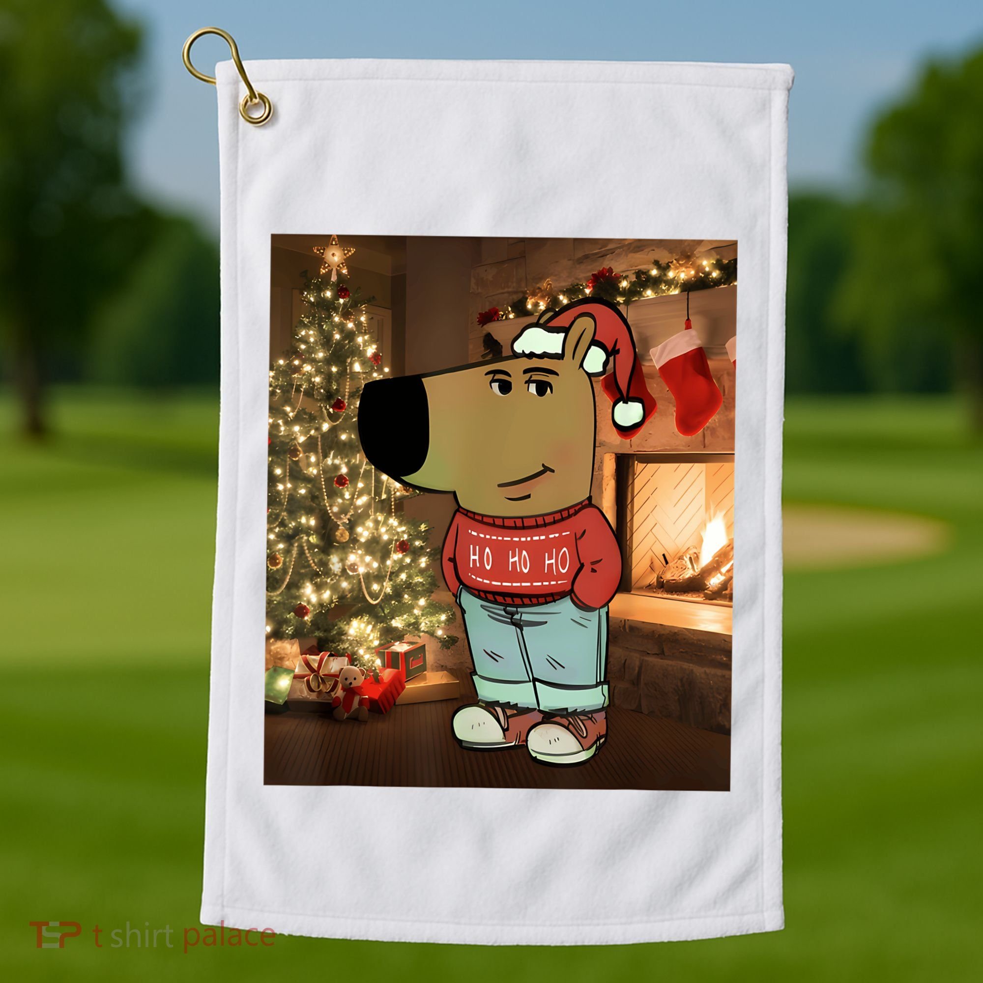 Chill Guy Meme Costume Funny Chill Guy Meme Golf Towel