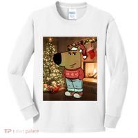 Chill Guy Meme Costume Funny Chill Guy Meme Kids Long Sleeve Shirt thumb 0