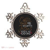 Coffee Gets Me Started Jesus Keeps Me Going Funny Jesus Ornament thumb 0