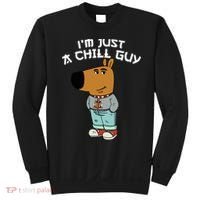 Chill Guy Meme Character Funny IM Just A Chill Guy Dog Sweatshirt thumb 0