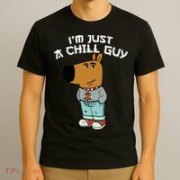 Chill Guy Meme Character Funny IM Just A Chill Guy Dog T-Shirt thumb 3