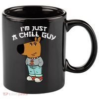 Chill Guy Meme Character Funny IM Just A Chill Guy Dog 11oz C Handle Ceramic Mug thumb 0