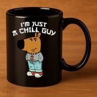 Chill Guy Meme Character Funny IM Just A Chill Guy Dog 11oz C Handle Ceramic Mug thumb 3