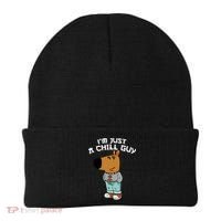 Chill Guy Meme Character Funny IM Just A Chill Guy Dog Beanie thumb 0