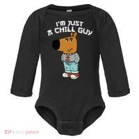 Chill Guy Meme Character Funny IM Just A Chill Guy Dog Baby Long Sleeve Bodysuit thumb 0