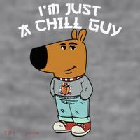 Chill Guy Meme Character Funny IM Just A Chill Guy Dog Women's Racerback Cropped Tank thumb 2