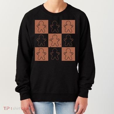 Checkered Gingerbread Man Retro Women's Sweatshirt