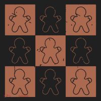 Checkered Gingerbread Man Retro Women's Sweatshirt thumb 2