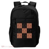 Checkered Gingerbread Man Retro Backpack thumb 0