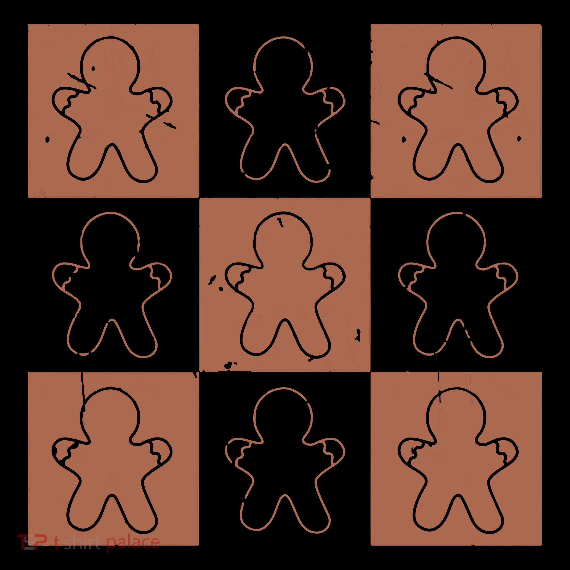 Checkered Gingerbread Man Retro Backpack