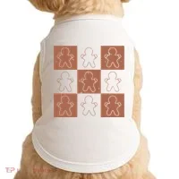 Checkered Gingerbread Man Retro Doggie Tank thumb 0