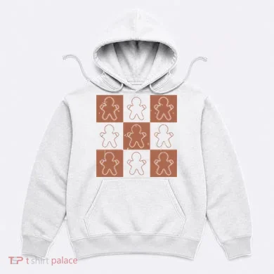 Checkered Gingerbread Man Retro Hoodie