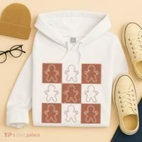 Checkered Gingerbread Man Retro Hoodie thumb 4