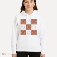 Checkered Gingerbread Man Retro Hoodie thumb 5