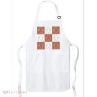 Checkered Gingerbread Man Retro Apron thumb 0