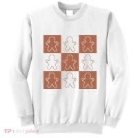 Checkered Gingerbread Man Retro Sweatshirt thumb 0