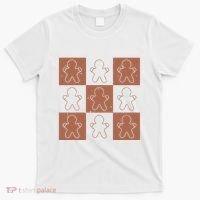 Checkered Gingerbread Man Retro T-Shirt thumb 0