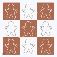 Checkered Gingerbread Man Retro Bucket Hat thumb 4