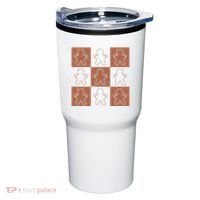 Checkered Gingerbread Man Retro Tumbler thumb 0