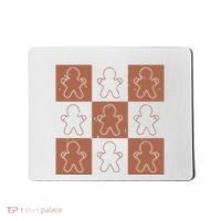 Checkered Gingerbread Man Retro Mousepad thumb 0