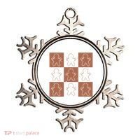 Checkered Gingerbread Man Retro Ornament thumb 0