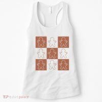 Checkered Gingerbread Man Retro Women's Tank Top thumb 0