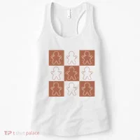 Checkered Gingerbread Man Retro Women's Tank Top thumb 0