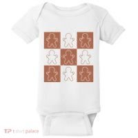 Checkered Gingerbread Man Retro Baby Bodysuit thumb 0