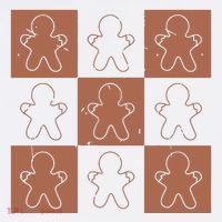 Checkered Gingerbread Man Retro Baby Bodysuit thumb 2