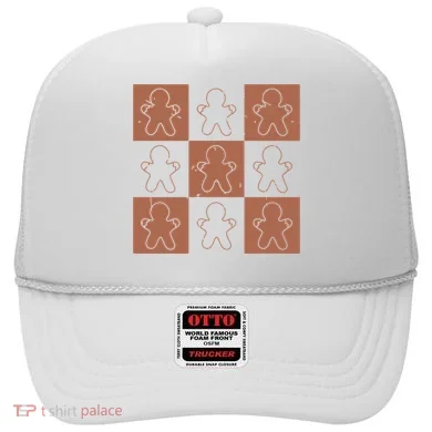 Checkered Gingerbread Man Retro Hat