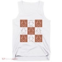 Checkered Gingerbread Man Retro Tank Top thumb 0