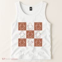 Checkered Gingerbread Man Retro Tank Top thumb 2