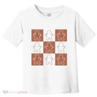 Checkered Gingerbread Man Retro Toddler T-Shirt thumb 0