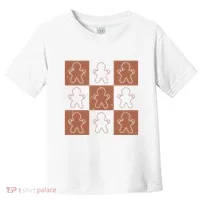 Checkered Gingerbread Man Retro Toddler T-Shirt thumb 0