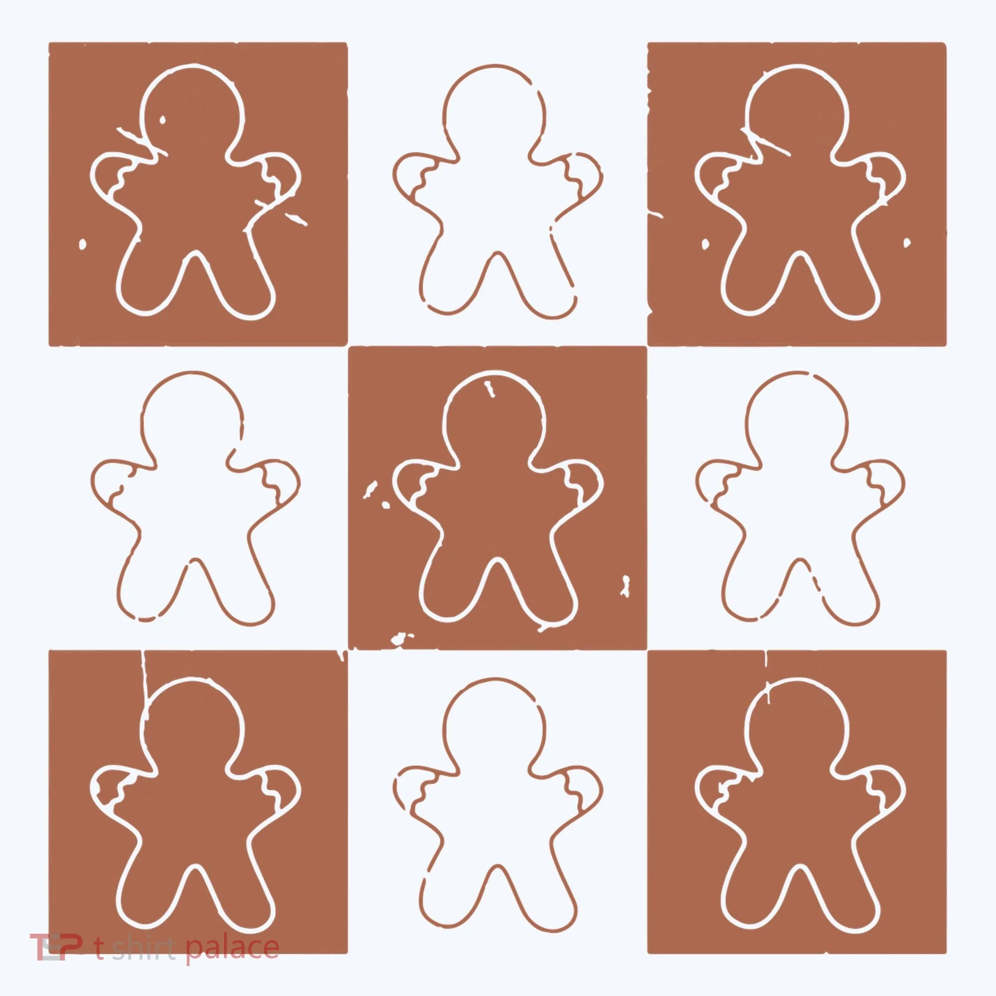 Checkered Gingerbread Man Retro Toddler T-Shirt