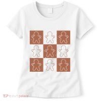 Checkered Gingerbread Man Retro Women's T-Shirt thumb 0