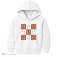 Checkered Gingerbread Man Retro Kids Hoodie thumb 0