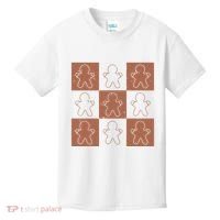Checkered Gingerbread Man Retro Kids T-Shirt thumb 0