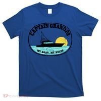 Captain Grandpa My Boat My Rules Yacht Boating Lover Retro Gift T-Shirt thumb 0