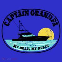 Captain Grandpa My Boat My Rules Yacht Boating Lover Retro Gift T-Shirt thumb 7