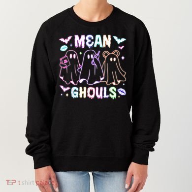 Cute Ghost Mean Ghouls Funny Halloween Costume Spooky Season Women's Sweatshirt