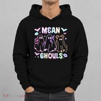 Cute Ghost Mean Ghouls Funny Halloween Costume Spooky Season Hoodie thumb 0