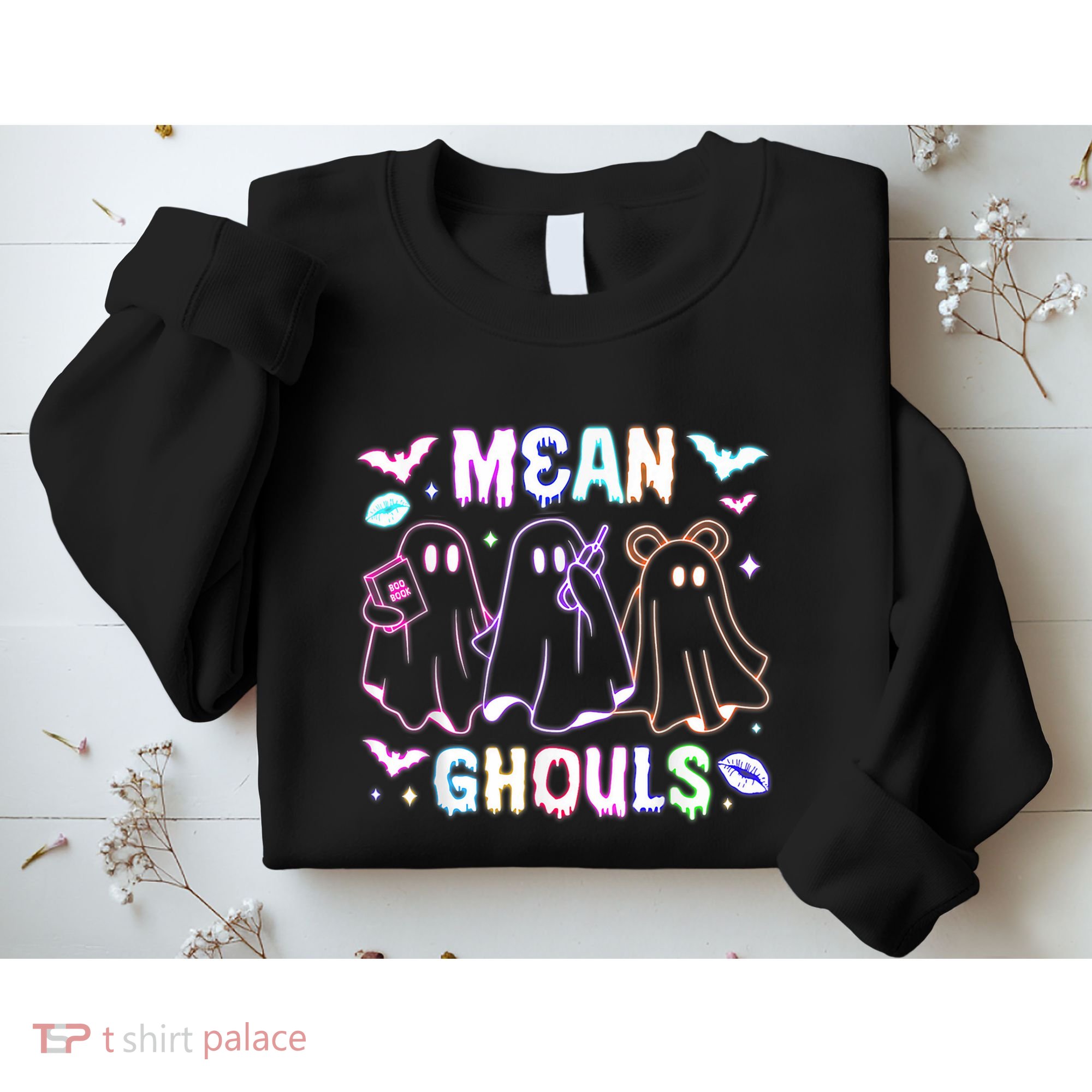 Cute Ghost Mean Ghouls Funny Halloween Costume Spooky Season Sweatshirt