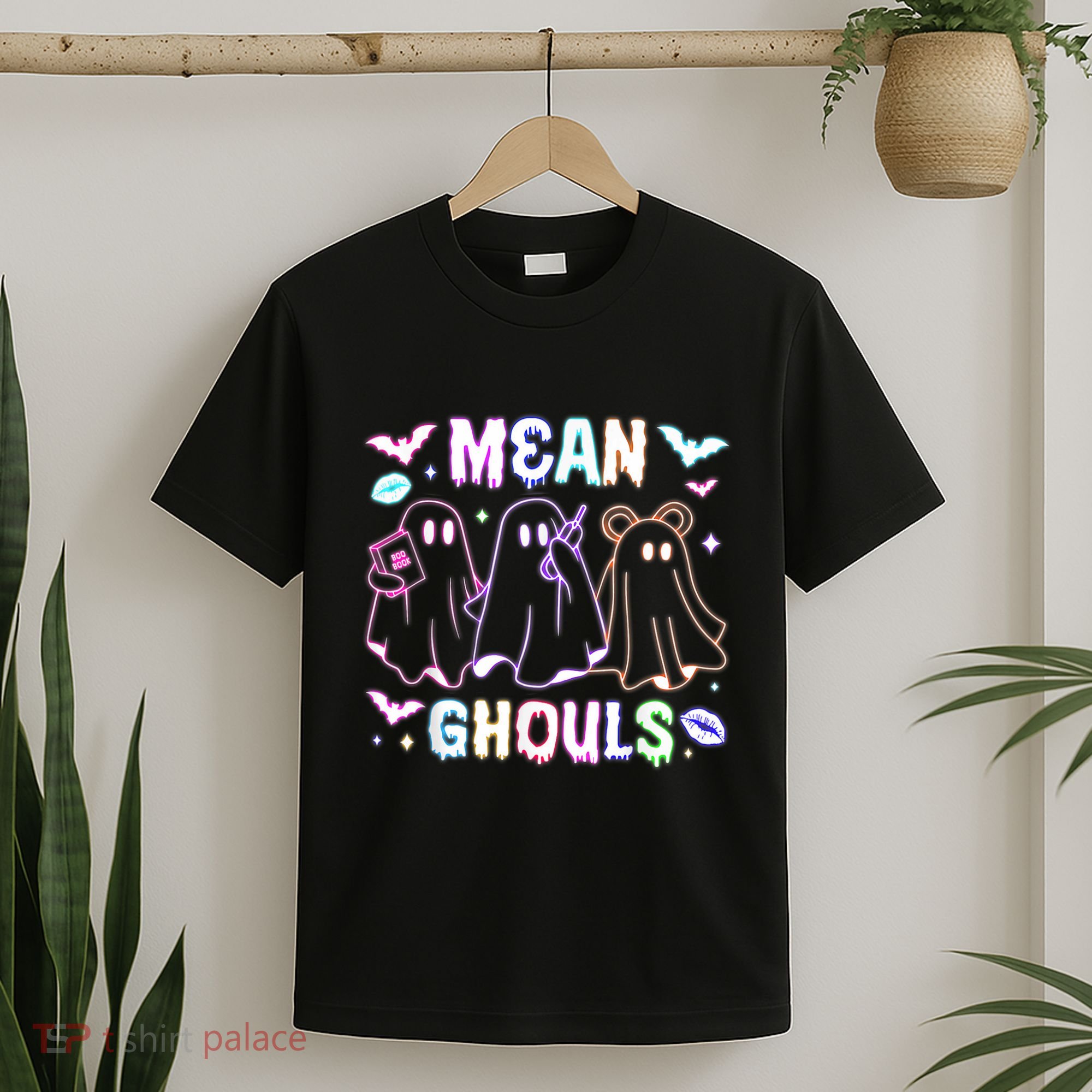Cute Ghost Mean Ghouls Funny Halloween Costume Spooky Season T-Shirt