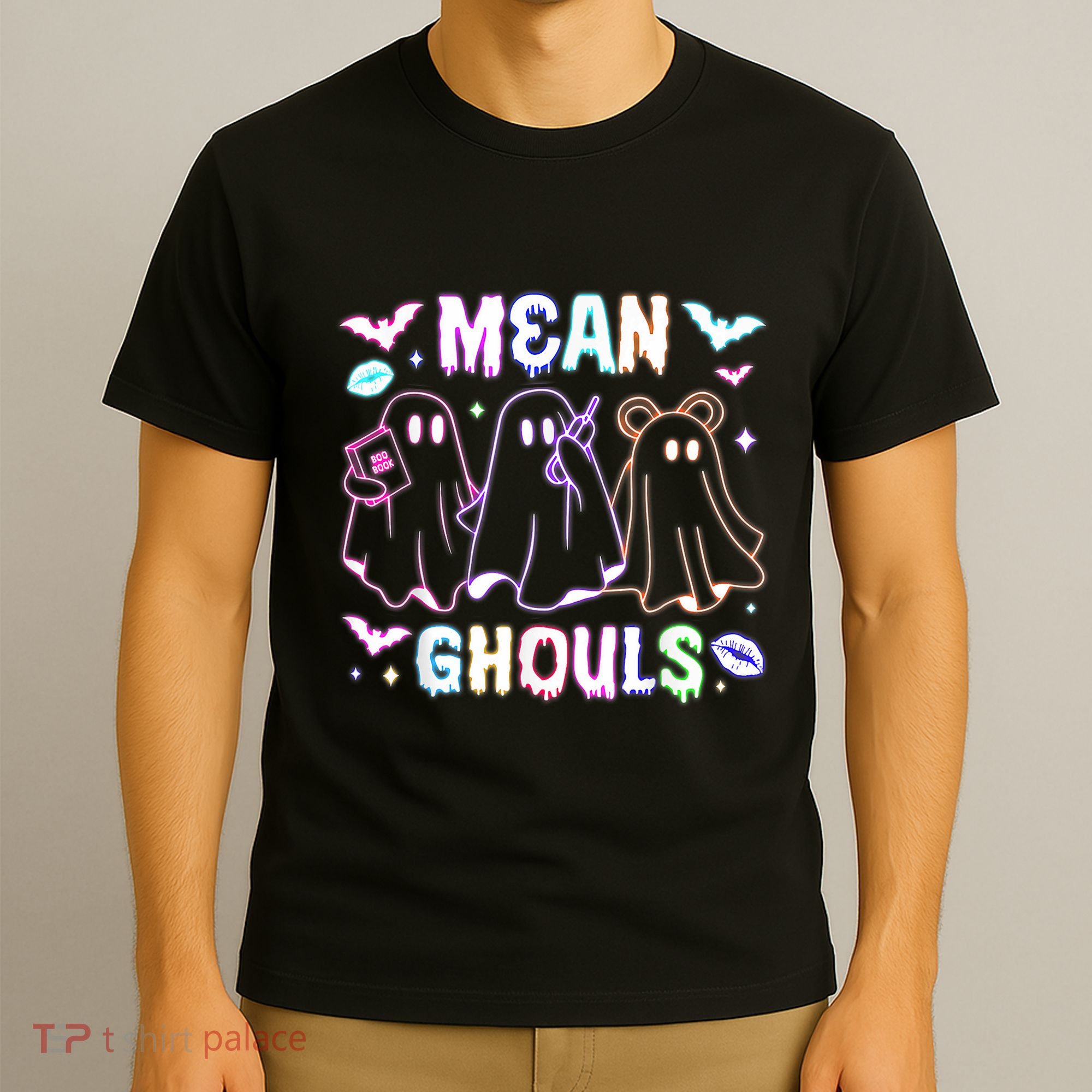 Cute Ghost Mean Ghouls Funny Halloween Costume Spooky Season T-Shirt