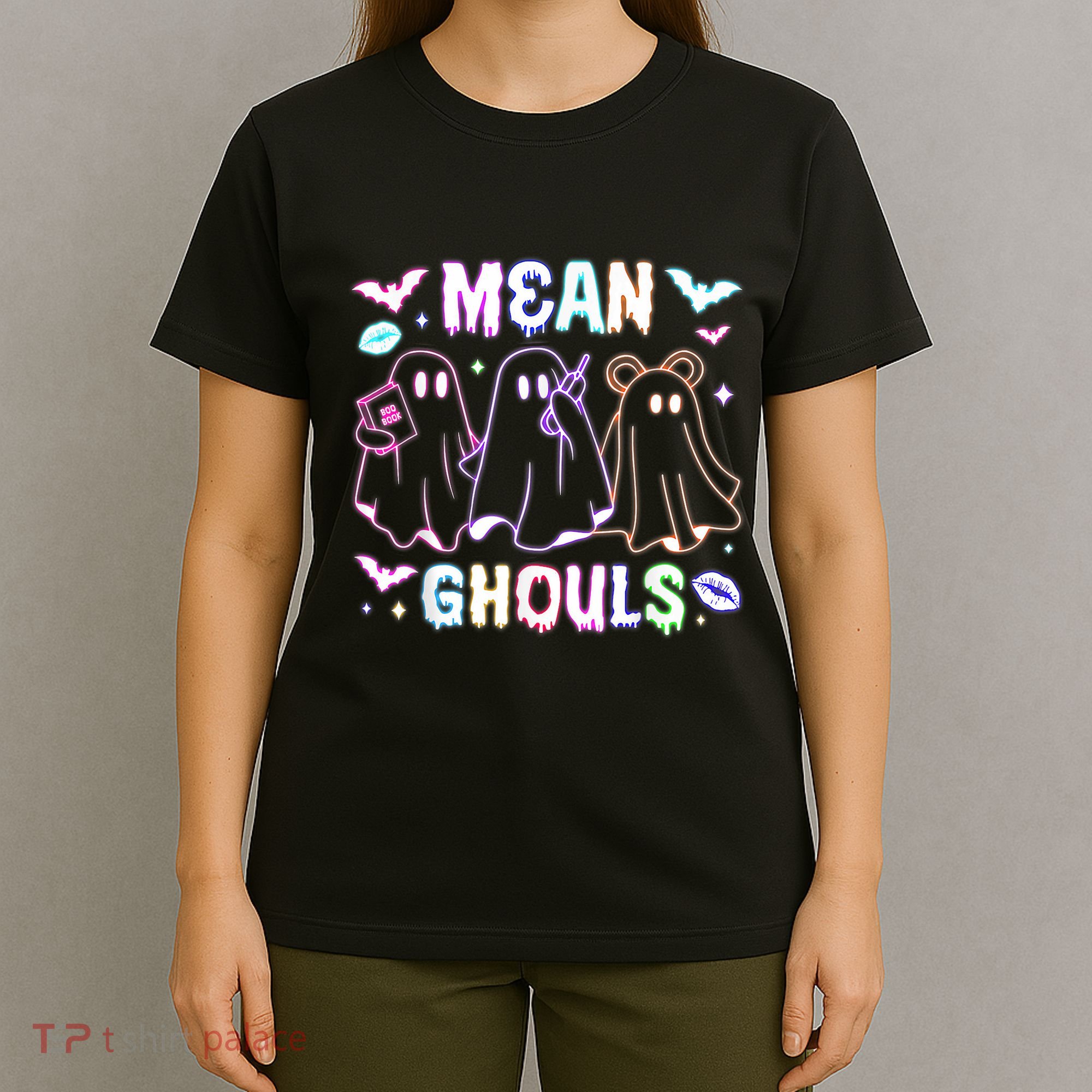 Cute Ghost Mean Ghouls Funny Halloween Costume Spooky Season T-Shirt